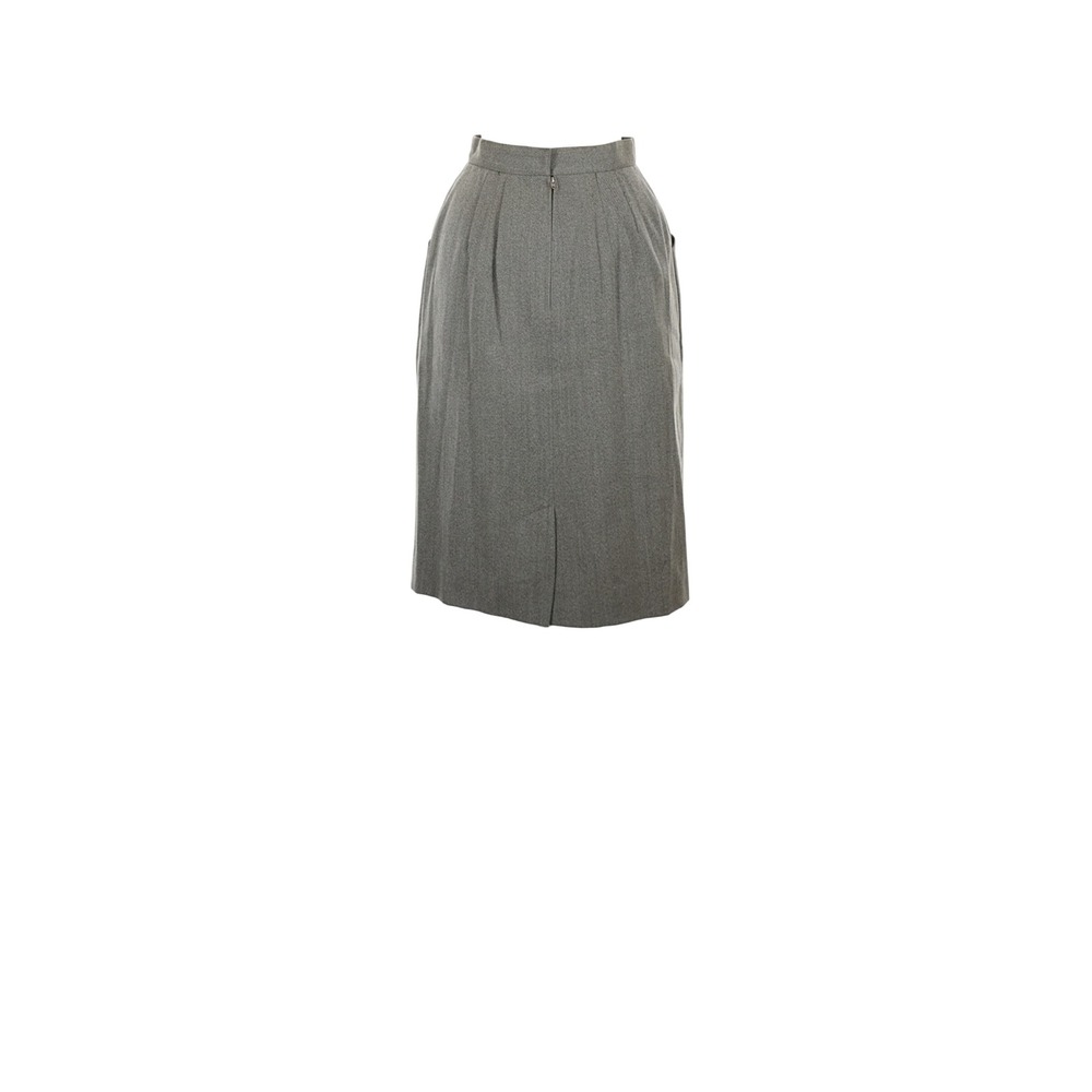 Abercrombie & Fitch Pencil Skirt Womens 8 Gray Excellent Vintage Wool Pleated